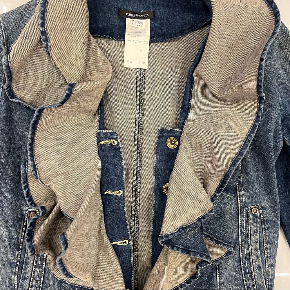 Plein Sud Vintage Ruffle Jean jacket - Picture 9 of 10